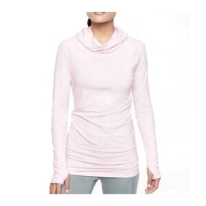 Athleta Essance hooded cowl neck long sleeve top size xs